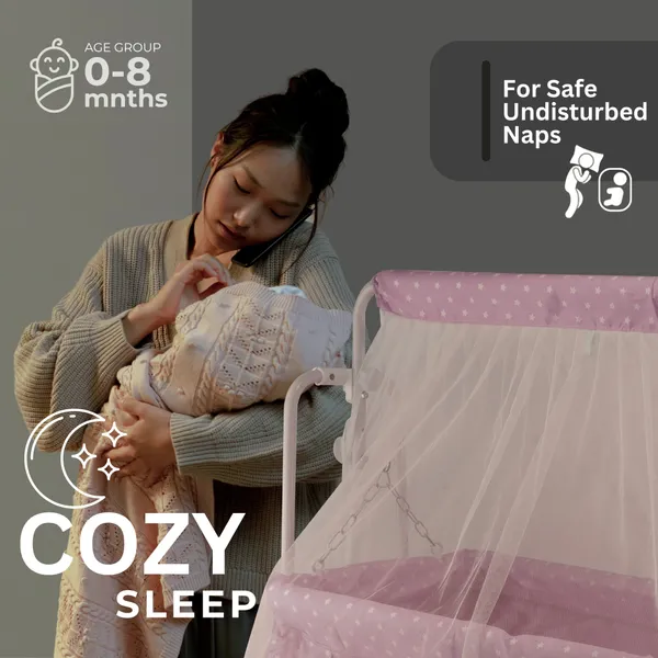 Smart_Crib_Baby_Cradle_With_Swing_&_Mosquito_Net_For_0-8_Month_Babies__Sturdy_&_Safe_Plywood_Base