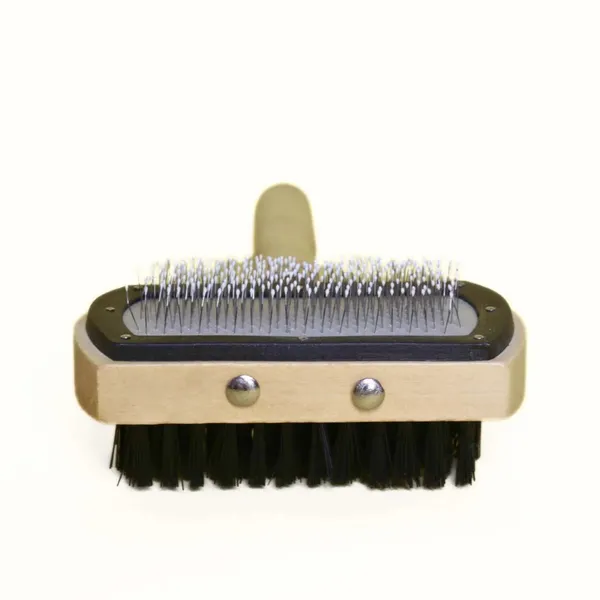 Black_Double_Side_Bristle_Pin_Pet_Brush_With_Wooden_Handle_For_Dogs_And_Cats