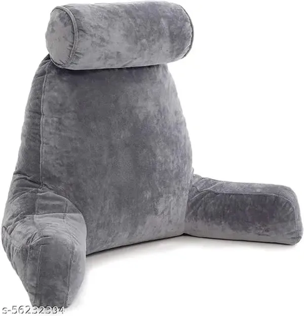 Grey_Ergonomic_Backrest_Reading_Pillow_With_Arm_Support_And_Removable_Headrest