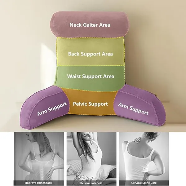 Grey_Ergonomic_Backrest_Reading_Pillow_With_Arm_Support_And_Removable_Headrest
