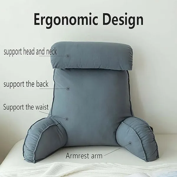 Grey_Ergonomic_Backrest_Reading_Pillow_With_Arm_Support_And_Removable_Headrest