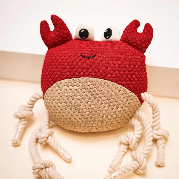 Multicolor_Furry_Castle_Knitted_Crab_And_Round_Fox_Combo