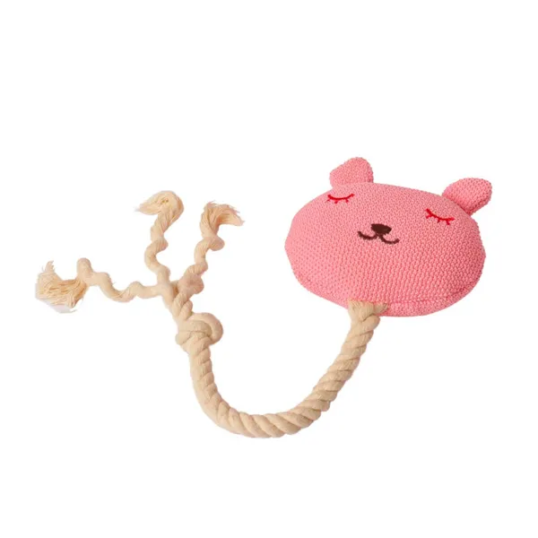 Pink_Knitted_Bunny_Rattle_Dog_Toy
