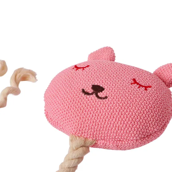 Pink_Knitted_Bunny_Rattle_Dog_Toy