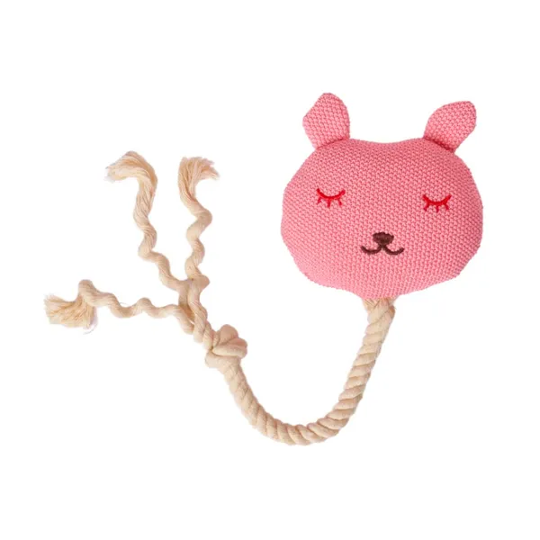 Pink_Knitted_Bunny_Rattle_Dog_Toy