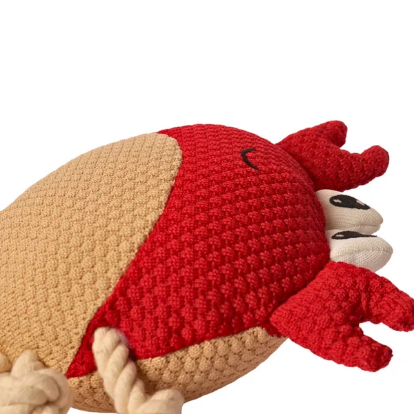 Red_Knitted_Crab_Dog_Toy