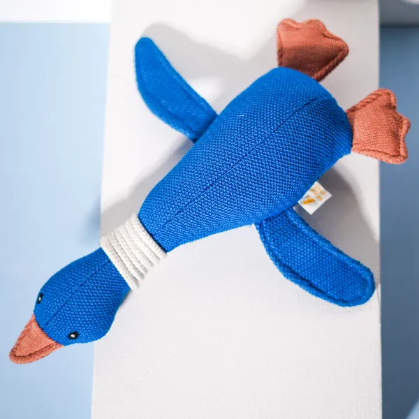 Blue_Knitted_Duck_Dog_Toy