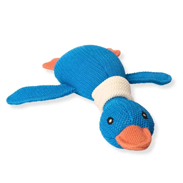 Blue_Knitted_Duck_Dog_Toy