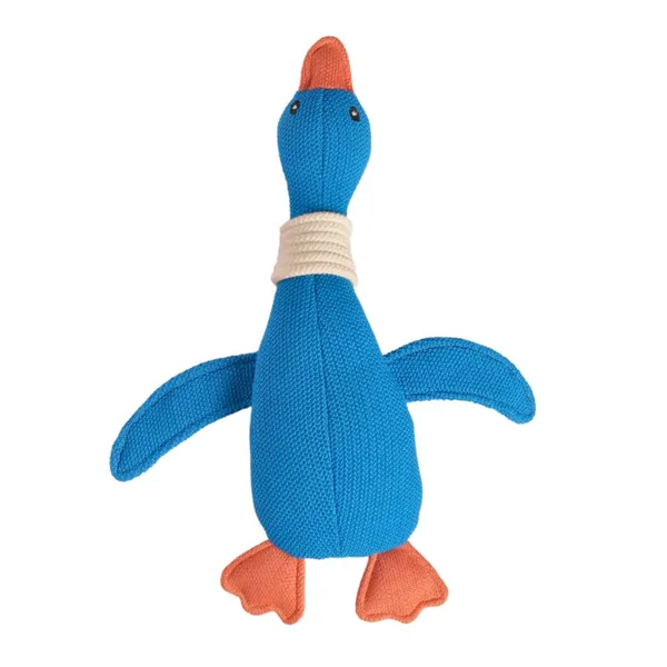 Blue_Knitted_Duck_Dog_Toy