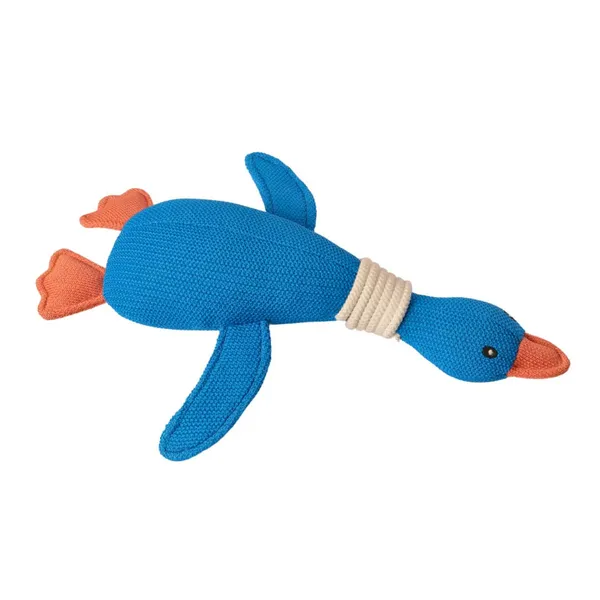 Blue_Knitted_Duck_Dog_Toy