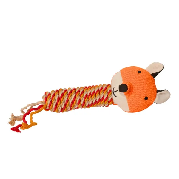 Orange_Knitted_Fox_Handle_With_Rope_Dog_Toy