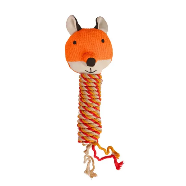 Orange_Knitted_Fox_Handle_With_Rope_Dog_Toy