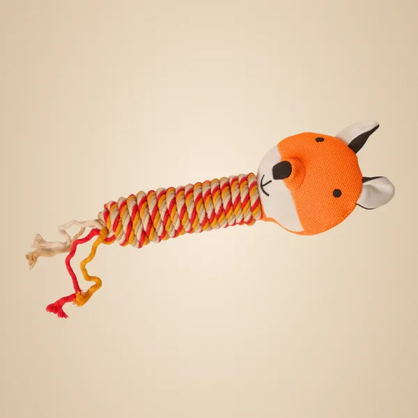 Orange_Knitted_Fox_Handle_With_Rope_Dog_Toy