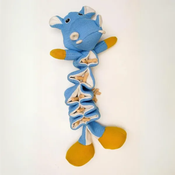 Blue_Knitted_Hippo_Dog_Toy