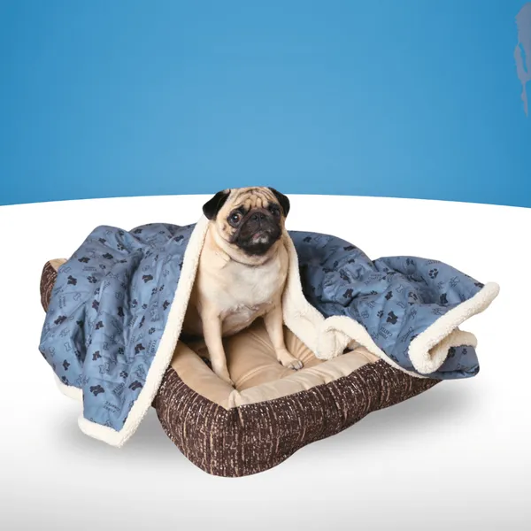Light_Blue_Warm_Comfortable_Pet_Blanket_With_Furry_Castle_Print