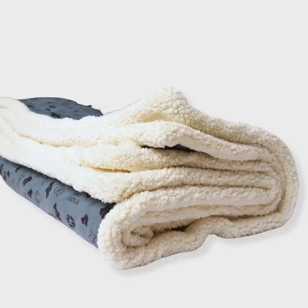 Light_Blue_Warm_Comfortable_Pet_Blanket_With_Furry_Castle_Print