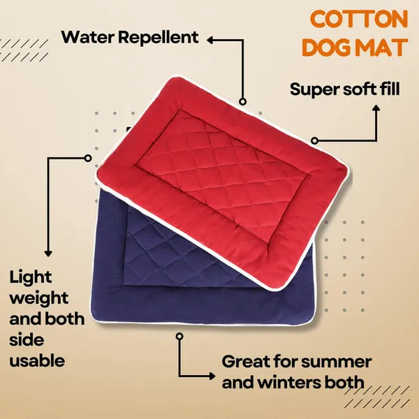Brown_Water_Repellent_Cotton_Dogs_Mat_Brown