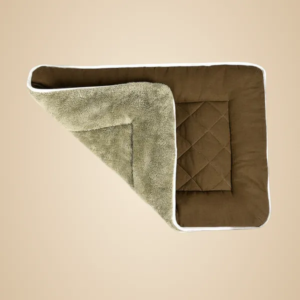 Brown_Water_Repellent_Cotton_Dogs_Mat_Brown