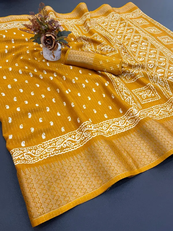 Mustard_Yellow_Silk_Saree_With_Zari_Work_For_Women