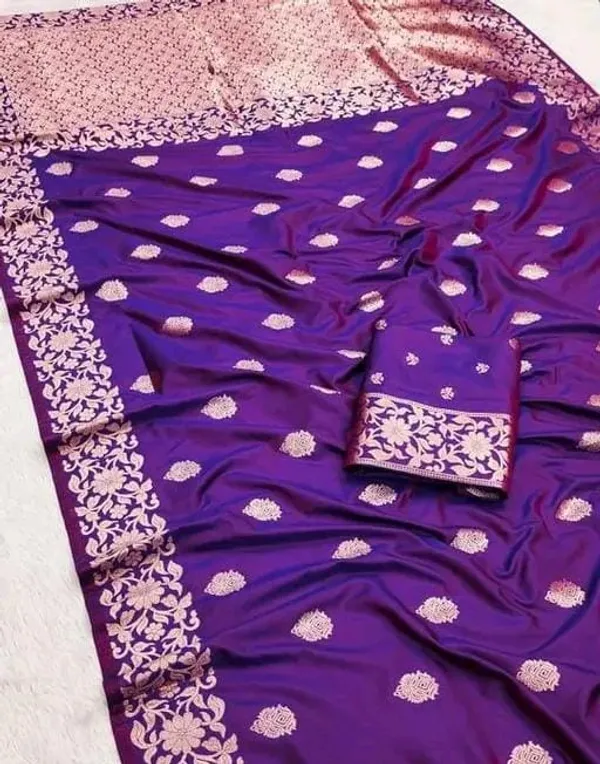 Purple_Banarasi_Silk_Saree_With_Zari_Weaving_For_Women