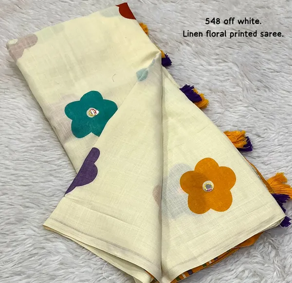 Off_White_548_Off_Linen_Floral_Printed_Saree_With_Blouse_For_Women