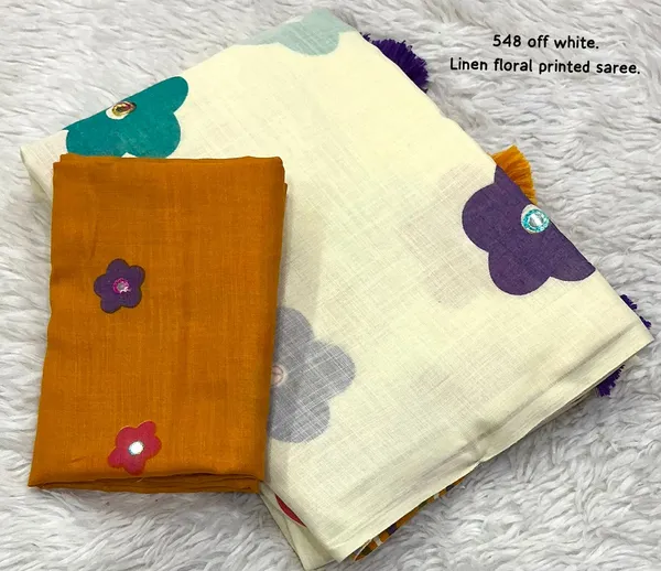 Off_White_548_Off_Linen_Floral_Printed_Saree_With_Blouse_For_Women