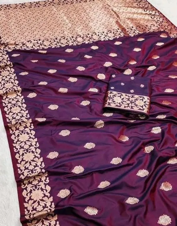 Purple_Banarasi_Silk_Saree_With_Zari_Work_For_Women