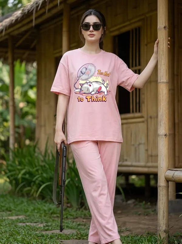 Fasense_Pure_Sinker_Cotton_Night_Suit_for_Women,__Super-Soft_Everyday_Loungewear_Tee_&_Pyjama_Set_for_Ladies_(Breathable,_Relaxed_Fit)
