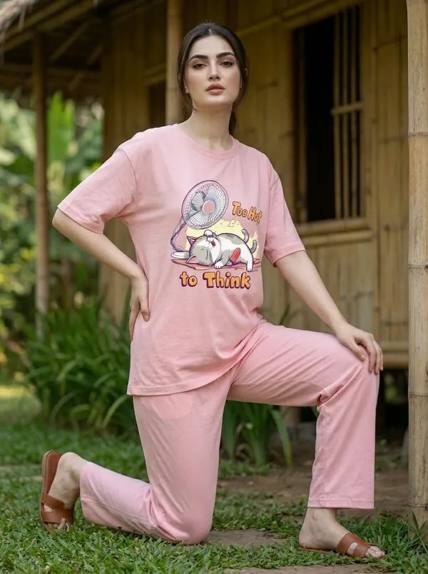 Fasense_Pure_Sinker_Cotton_Night_Suit_for_Women,__Super-Soft_Everyday_Loungewear_Tee_&_Pyjama_Set_for_Ladies_(Breathable,_Relaxed_Fit)