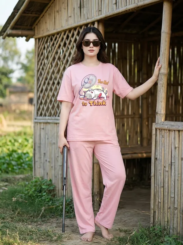 Fasense_Pure_Sinker_Cotton_Night_Suit_for_Women,__Super-Soft_Everyday_Loungewear_Tee_&_Pyjama_Set_for_Ladies_(Breathable,_Relaxed_Fit)