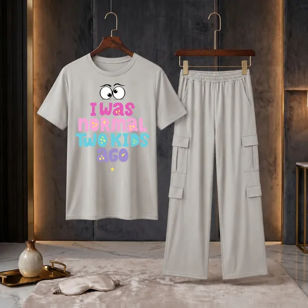 Fasense_Women's_"Normal_Two_Kids_Ago"_Tencel_Modal_Lycra_Night_Suit_-_Funny_Mom_Pyjama_Set