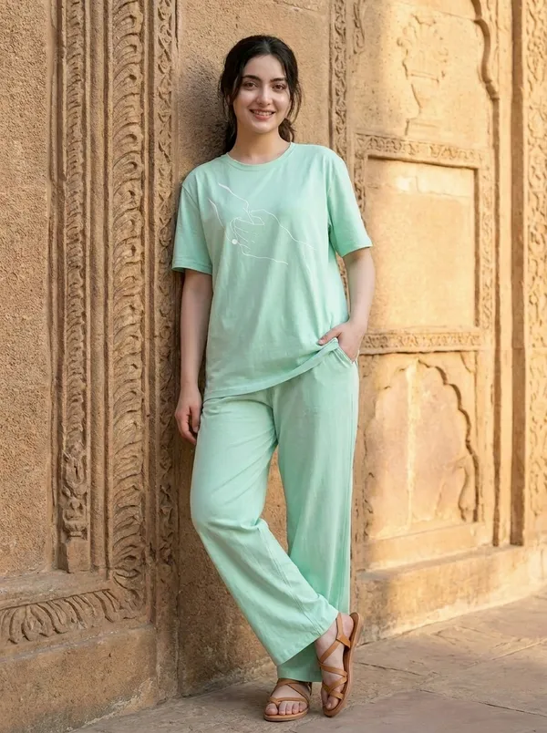 Fasense_Pure_Sinker_Cotton_Night_Suit_for_Women,__Super-Soft_Everyday_Loungewear_Tee_&_Pyjama_Set_for_Ladies_(Breathable,_Relaxed_Fit)