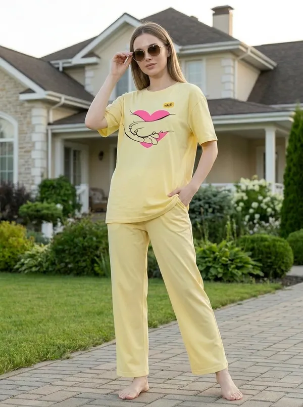 Fasense_Pure_Sinker_Cotton_Night_Suit_for_Women,__Super-Soft_Everyday_Loungewear_Tee_&_Pyjama_Set_for_Ladies_(Breathable,_Relaxed_Fit)