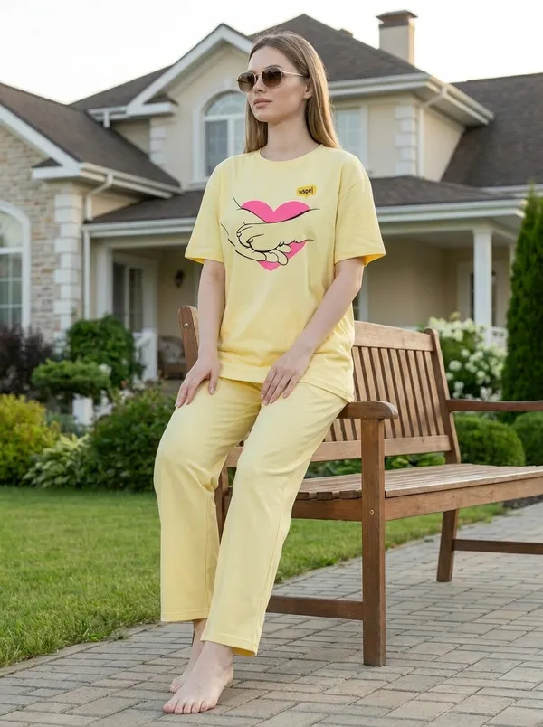 Fasense_Pure_Sinker_Cotton_Night_Suit_for_Women,__Super-Soft_Everyday_Loungewear_Tee_&_Pyjama_Set_for_Ladies_(Breathable,_Relaxed_Fit)