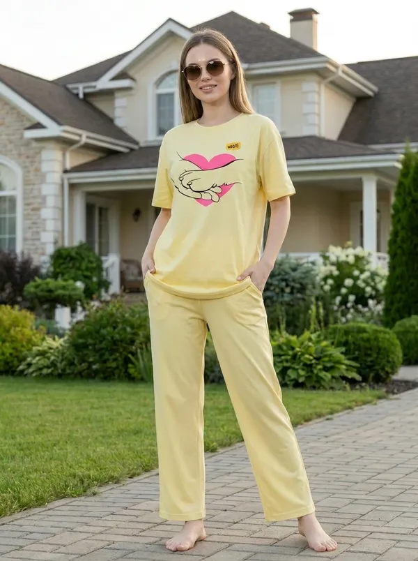 Fasense_Pure_Sinker_Cotton_Night_Suit_for_Women,__Super-Soft_Everyday_Loungewear_Tee_&_Pyjama_Set_for_Ladies_(Breathable,_Relaxed_Fit)