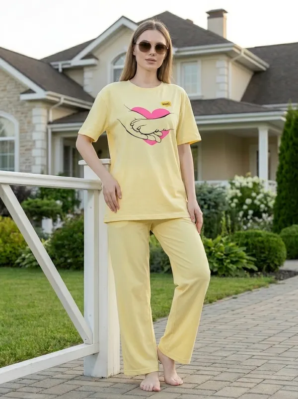 Fasense_Pure_Sinker_Cotton_Night_Suit_for_Women,__Super-Soft_Everyday_Loungewear_Tee_&_Pyjama_Set_for_Ladies_(Breathable,_Relaxed_Fit)
