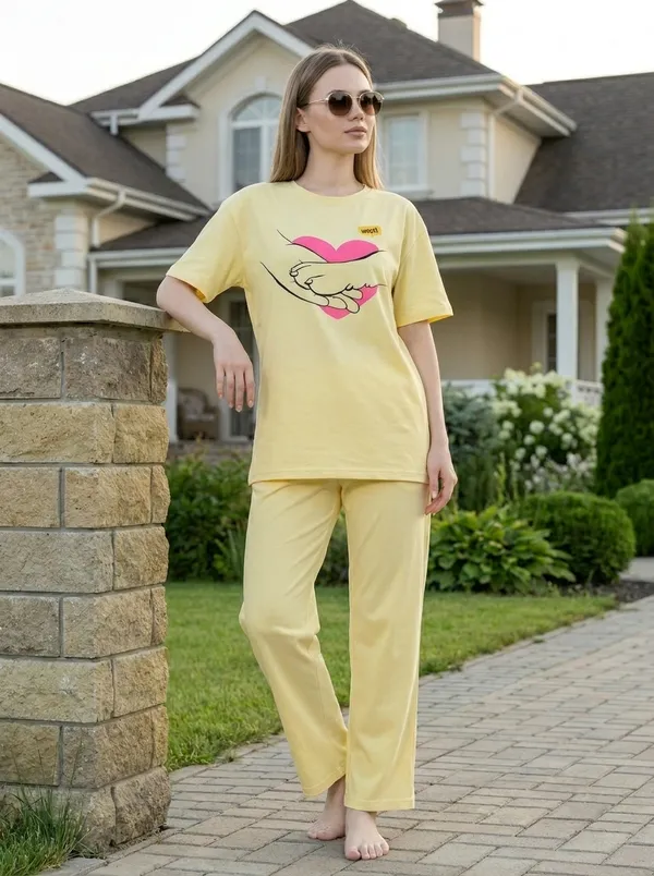Fasense_Pure_Sinker_Cotton_Night_Suit_for_Women,__Super-Soft_Everyday_Loungewear_Tee_&_Pyjama_Set_for_Ladies_(Breathable,_Relaxed_Fit)