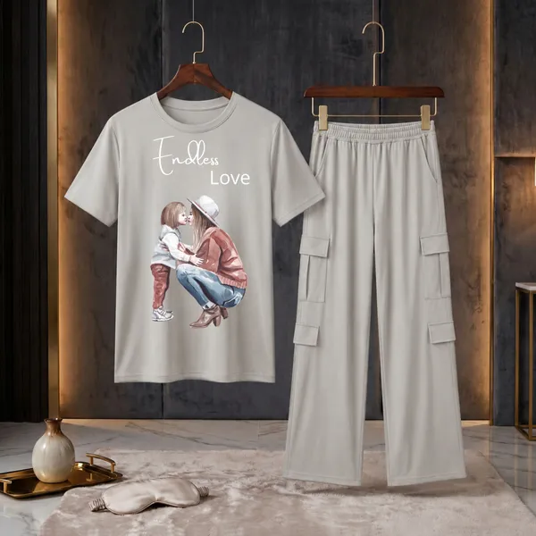 Fasense_Women's_"Endless_Love"_Tencel_Modal_Lycra_Night_Suit_-_Heart_Print_Romantic_Sleepwear