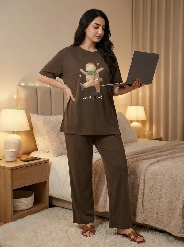 Fasense_Pure_Sinker_Cotton_Night_Suit_for_Women,__Super-Soft_Everyday_Loungewear_Tee_&_Pyjama_Set_for_Ladies_(Breathable,_Relaxed_Fit)