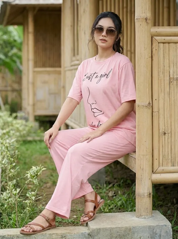 Fasense_Pure_Sinker_Cotton_Night_Suit_for_Women,__Super-Soft_Everyday_Loungewear_Tee_&_Pyjama_Set_for_Ladies_(Breathable,_Relaxed_Fit)