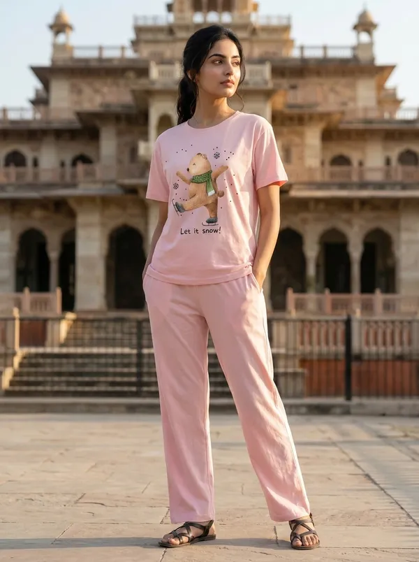 Fasense_Pure_Sinker_Cotton_Night_Suit_for_Women,__Super-Soft_Everyday_Loungewear_Tee_&_Pyjama_Set_for_Ladies_(Breathable,_Relaxed_Fit)