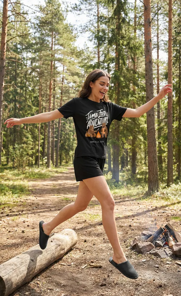 Fasense_Women's_Ultra-Soft_Tencel_Modal_Night_Suit_-_"Time_For_Adventure"_Camping_Graphic_Top_and_Shorts_Set_with_Side_Pockets