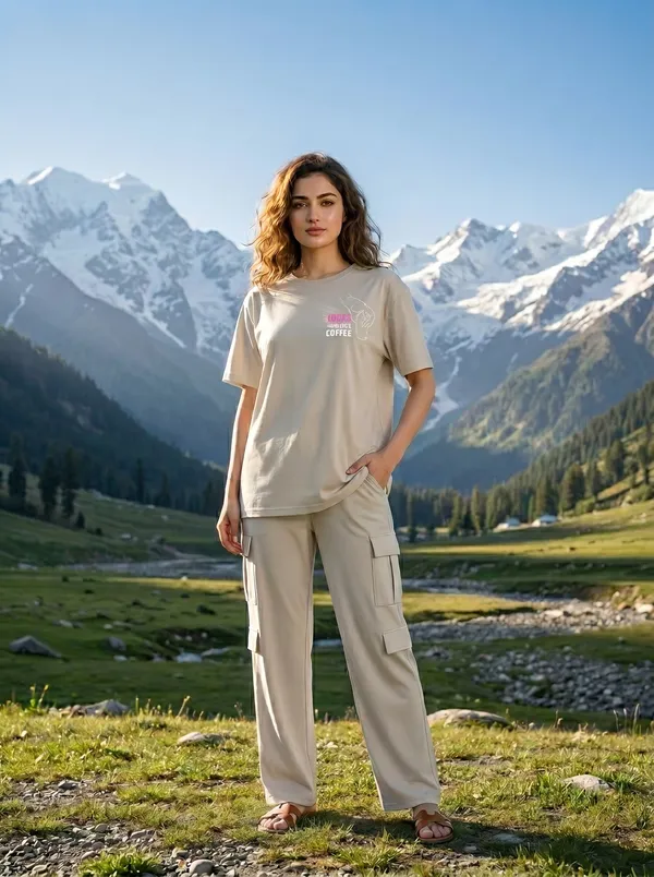 Fasense_Women's_"Ideas_Come_After_Coffee"_Tencel_Modal_Lycra_Night_Suit_-_Creative_Loungewear
