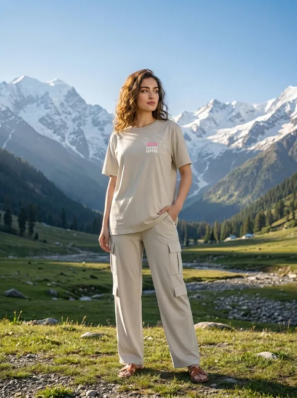 Fasense_Women's_"Ideas_Come_After_Coffee"_Tencel_Modal_Lycra_Night_Suit_-_Creative_Loungewear