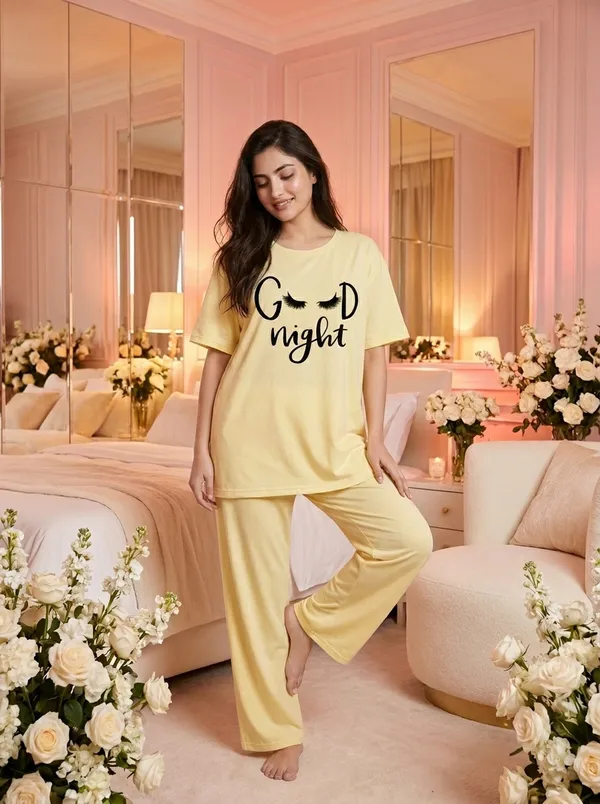 Fasense_Pure_Sinker_Cotton_Night_Suit_for_Women,__Super-Soft_Everyday_Loungewear_Tee_&_Pyjama_Set_for_Ladies_(Breathable,_Relaxed_Fit)
