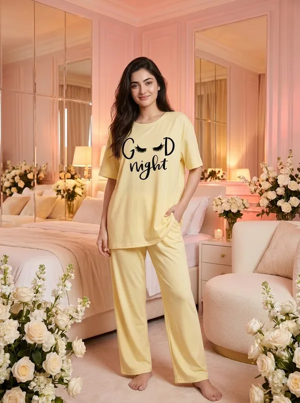 Fasense_Pure_Sinker_Cotton_Night_Suit_for_Women,__Super-Soft_Everyday_Loungewear_Tee_&_Pyjama_Set_for_Ladies_(Breathable,_Relaxed_Fit)