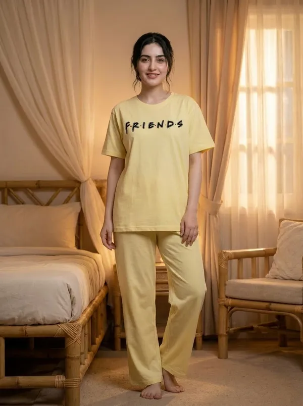 Fasense_Pure_Sinker_Cotton_Night_Suit_for_Women,__Super-Soft_Everyday_Loungewear_Tee_&_Pyjama_Set_for_Ladies_(Breathable,_Relaxed_Fit)