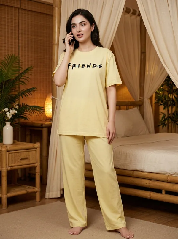 Fasense_Pure_Sinker_Cotton_Night_Suit_for_Women,__Super-Soft_Everyday_Loungewear_Tee_&_Pyjama_Set_for_Ladies_(Breathable,_Relaxed_Fit)