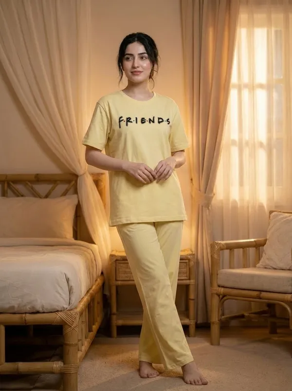 Fasense_Pure_Sinker_Cotton_Night_Suit_for_Women,__Super-Soft_Everyday_Loungewear_Tee_&_Pyjama_Set_for_Ladies_(Breathable,_Relaxed_Fit)