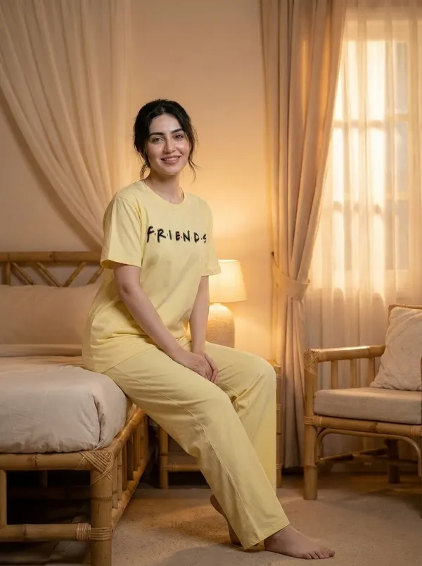 Fasense_Pure_Sinker_Cotton_Night_Suit_for_Women,__Super-Soft_Everyday_Loungewear_Tee_&_Pyjama_Set_for_Ladies_(Breathable,_Relaxed_Fit)